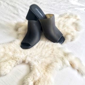Jeffery Campbell Matte Black ‘Petra’ Jelly Mules